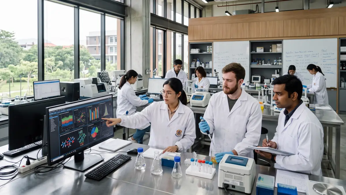 Laboratoire de recherche moderne dans un parc scientifique universitaire à Chiang Ma